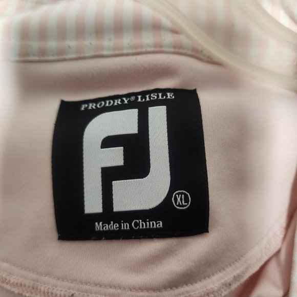 Footjoy Mens prodry lisle XL pink polo shirt golf Tennis - Picture 5 of 7